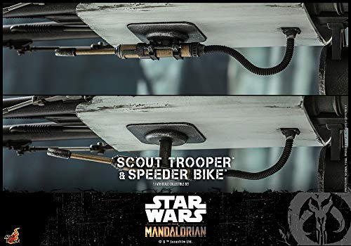 Hot Toys 1:6 Scout Trooper and Speeder Bike collectible set, White (HT906340)