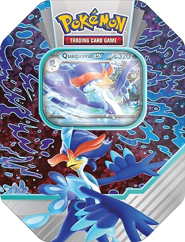 Pokémon TCG: Paldea Partners Tin – Quaquaval ex (1 Foil Promo Card & 4 Booster Packs)