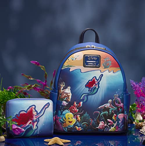 Loungefly Disney - Little Mermaid - Backpack - Disney Princesses - Amazon Exclusive - Premium Vegan Leather - Gift Idea - Official Merchandise - for Boys, Girls Men and Women - Movies Fans