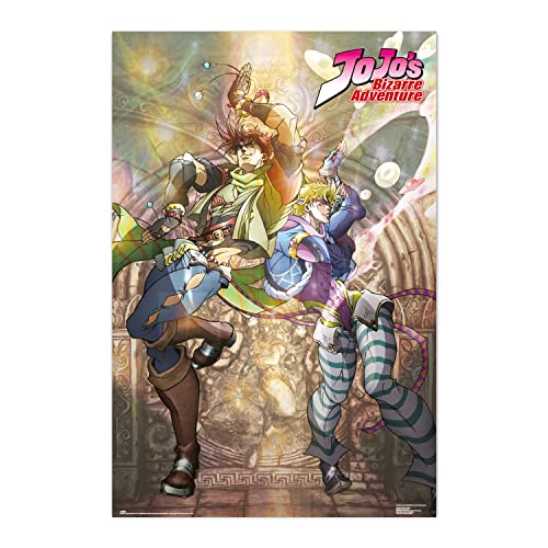 Grupo Erik JoJo's Bizarre Adventure Joestar & Caesar Zeppeli Poster - 36 x 24 inches / 91.5 x 61 cm - Shipped Rolled Up - Cool Posters - Art Poster - Posters & Prints - Wall Posters