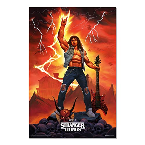 Grupo Erik Stranger Things Eddie Poster - 36 x 24 inches / 91.5 x 61 cm - Shipped Rolled Up - Cool Posters - Art Poster - Posters & Prints - Wall Posters