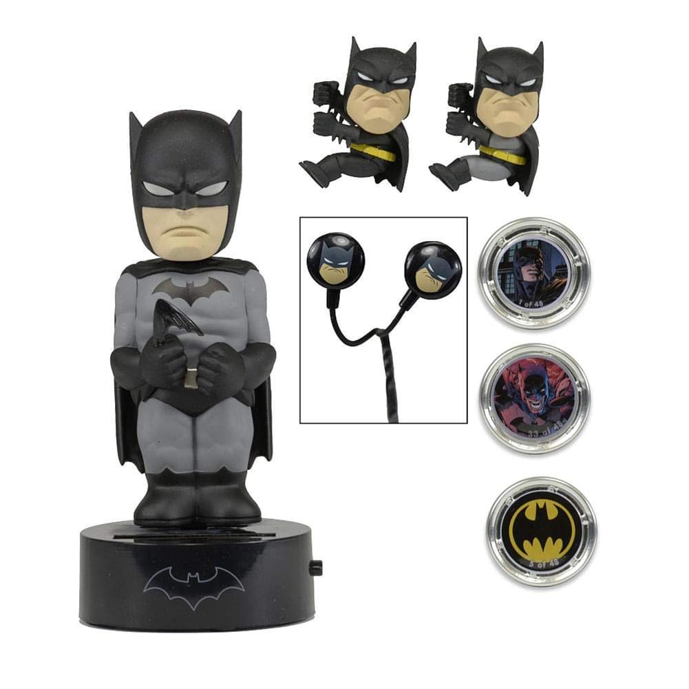 NECA NECA61469 15 cm DC Comics Classic Batman Solar Powered Body Knocker Limited Edition Figure Gift Set includes Ear Bugs Scalers and Hub Snaps