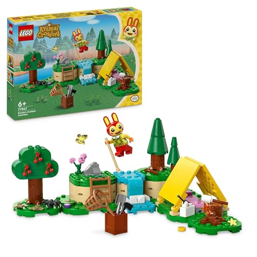 LEGO Animal Crossing Bunnie’s Outdoor Activities Buildable Creative Play Toy for 6 Plus Year Old Kids, Girls & Boys, with Tent and Rabbit Minifigure from the Video Game, Birthday Gift Idea 77047