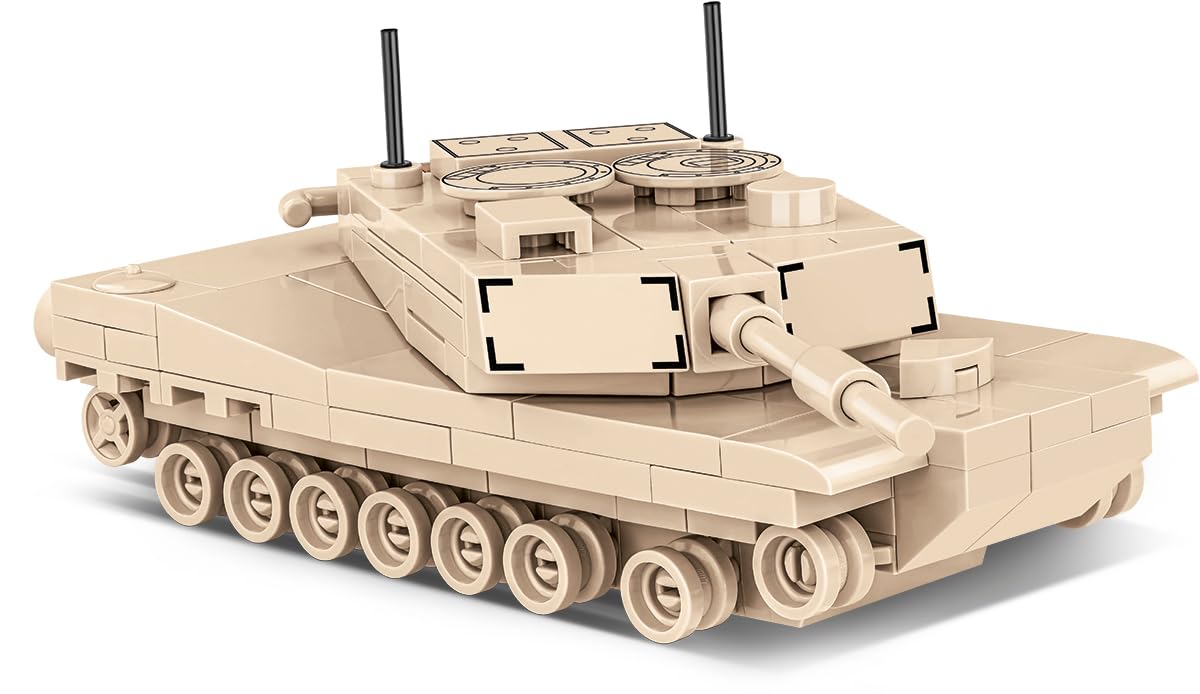 COBI Historical Collection World War II Abrams M1A2 3106 Army Building Sets, Desert Sand, Standard Size