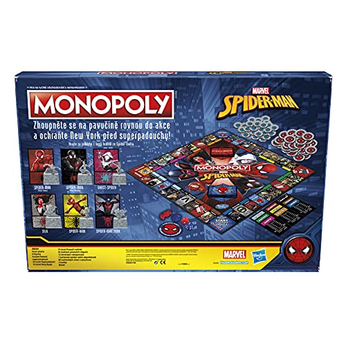 Monopoly: Spiderman Board Game - Play as an Arachnid Hero - Fun Game for Kids Ages 8 [Spanish]