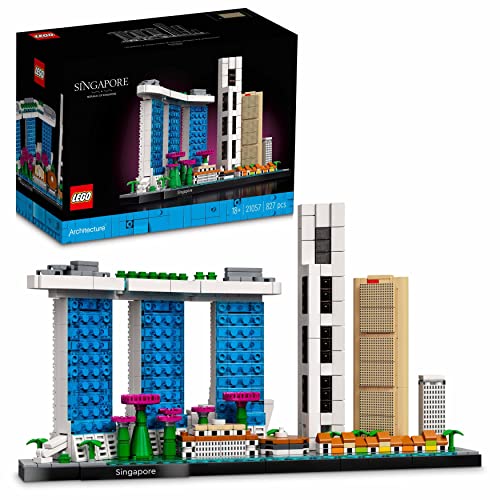 LEGO Architecture Singapore Model Building Set for Adults, Skyline Collection, Collectible Crafts Construction, Home Décor Gift Idea for Men, Women, Husband, Wife, Him or Her 21057