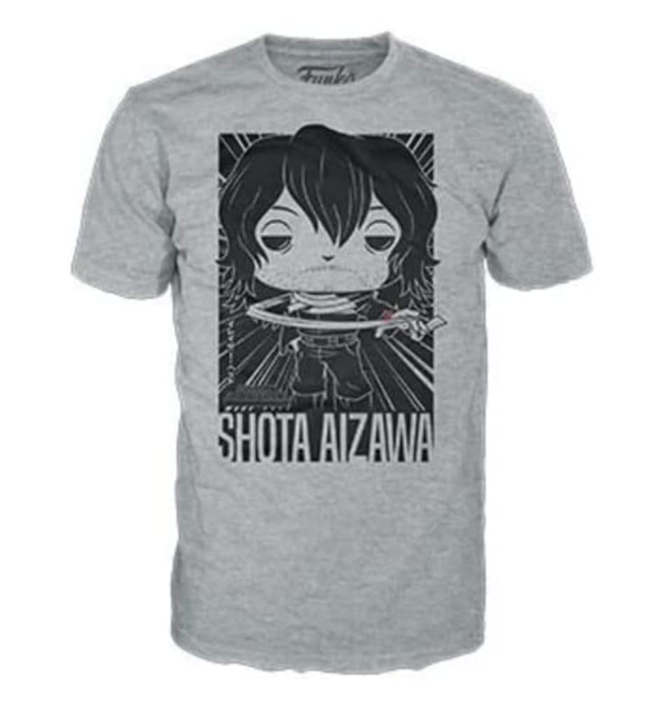 Funko Pop! & Tee: Y Hero Academia - Shota Aizawa - Medium - My Hero Academia - T-Shirt - Clothes With Collectable Vinyl Figure - Gift Idea - Toys and Short Sleeve Top for Adults Unisex Men and Women