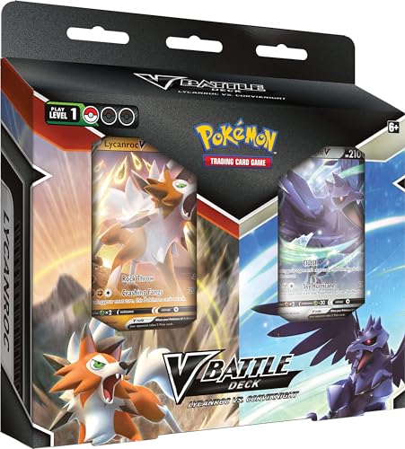 Pokémon TCG: V Battle Deck Bundle - Lycanroc vs. Corviknight (2 x 60 Card Ready to Play Decks & extra cards)