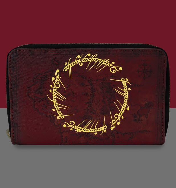 Loungefly Lord of The Rings The One Ring Zip Around Wallet Red