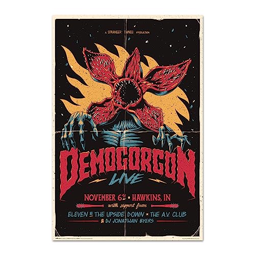 Grupo Erik Stranger Things Demogorgon Live Poster - 36 x 24 inches / 91.5 x 61 cm - Shipped Rolled Up - Cool Posters - Art Poster - Posters & Prints - Wall Posters