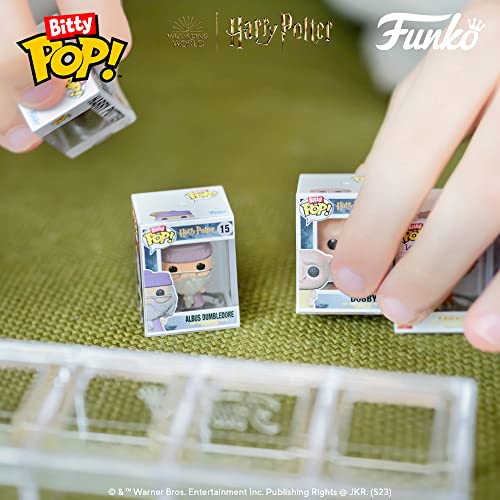 Funko Bitty POP! Harry Potter - Hermione Granger™, Rubeus Hagrid™, Ron Weasley™ and A Surprise Mystery Mini Figure - 0.9 Inch (2.2 Cm) Collectable - Stackable Display Shelf Included - Gift Idea