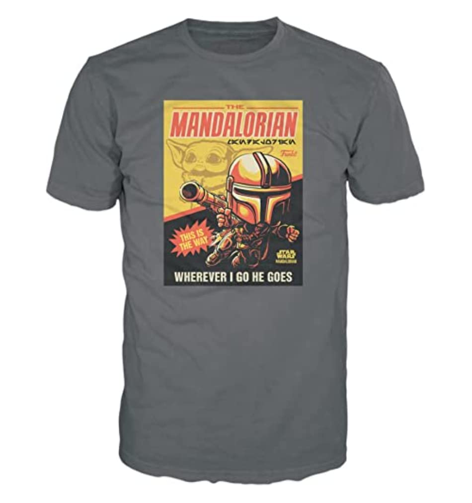 Funko Boxed Tee: The Mandalorian - Medium - Star Wars: The Mandalorian - T-Shirt - Clothes - Gift Idea - Short Sleeve Top for Adults Unisex Men and Women - Official Merchandise Fans Multicolour