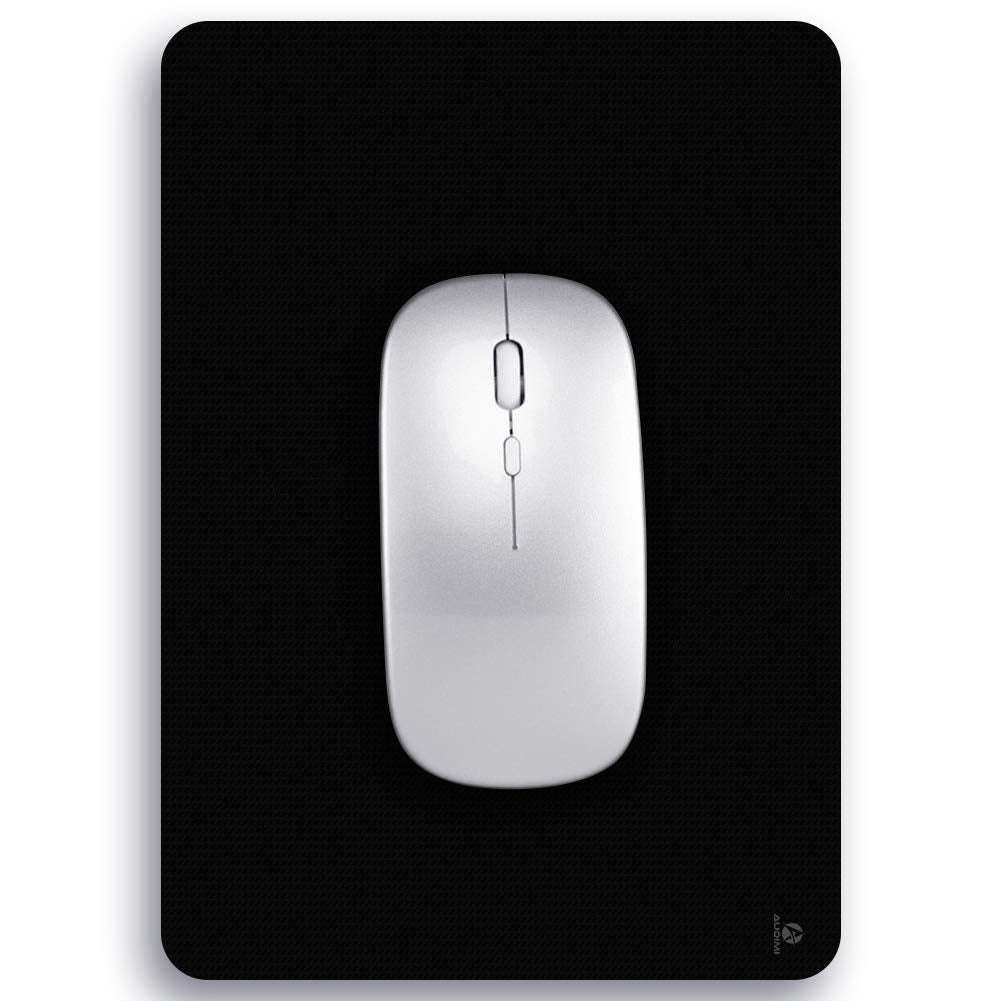 Audimi Small Mouse Mat 15x20 cm, Mini Mouse Pad for Wireless Mouse Travel Office Laptop Portable Jet Black