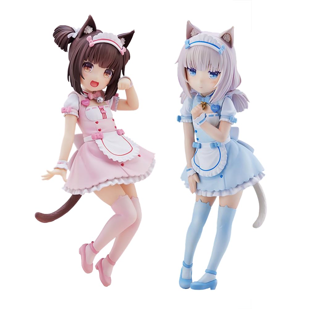 Jiumaocleu Nekopara Chocola Figure Statue - 18cm Chocola Action Figure Model Anime Game Figure Sculpture Handmade Collectible Desktop Decoration Figure Gifts for Fans