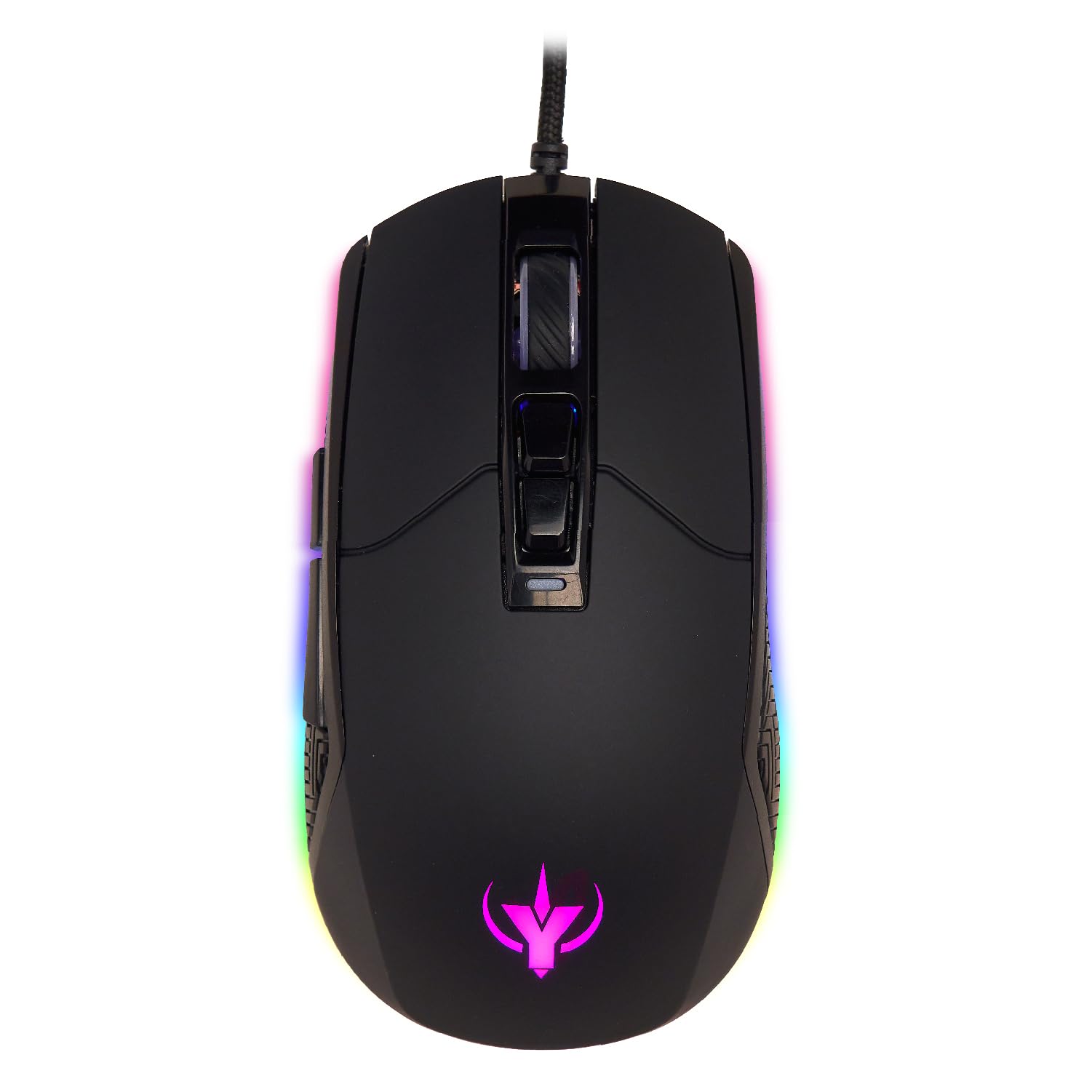 SPYCO Action MO-101, Ergonomic Gaming Mouse, 7200 DPI, RGB Light with 6 Chromatic Effects, Weight 123 Grams, 7 Programmable Buttons, Braided Wire