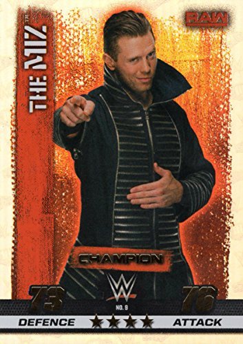 WWE SLAM ATTAX 10 - THE MIZ CHAMPION TRADING CARD - WRESTLING