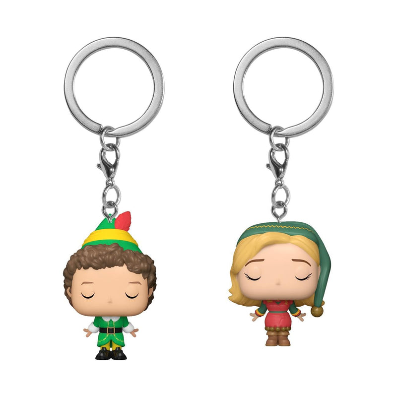 Funko Pop! Keychain: Elf - 2 Pack Buddy & Jovie Novelty Keyring - Collectable Mini Figure - Stocking Filler - Gift Idea - Official Merchandise - Movies Fans - Backpack Decor