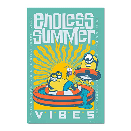 Grupo Erik Minions Endless Summer Vibes Poster - 36 x 24 inches / 91.5 x 61 cm - Minions Poster - Shipped Rolled Up - Cool Posters - Art Poster - Wall Posters