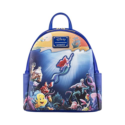 Loungefly Disney - Little Mermaid - Backpack - Disney Princesses - Amazon Exclusive - Premium Vegan Leather - Gift Idea - Official Merchandise - for Boys, Girls Men and Women - Movies Fans