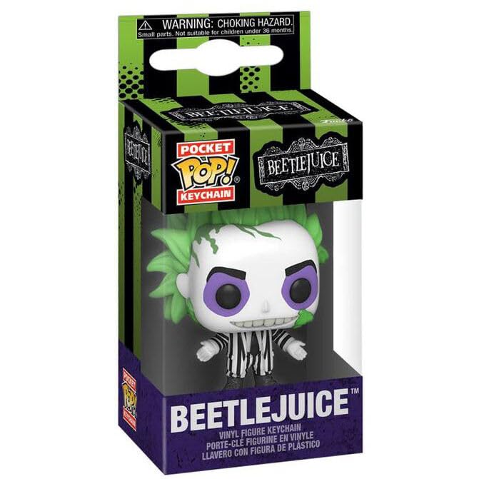 Funko Pop! Keychain Beetlejuice Horror S8 Novelty Keyring - Collectable Mini Figure - Stocking Filler - Gift Idea - Official Merchandise - Movies Fans - Backpack Decor