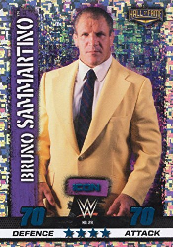 WWE SLAM ATTAX 10 - BRUNO SAMMARTINO ICON TRADING CARD - WRESTLING