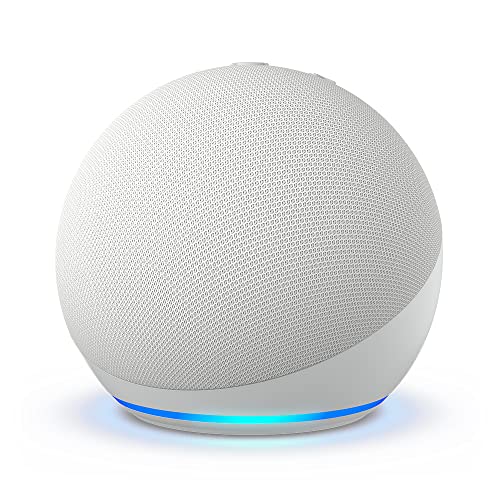 Echo Dot (5th generation, 2022 release) | Big vibrant sound Wi-Fi and Bluetooth smart speaker with Alexa | Glacier White