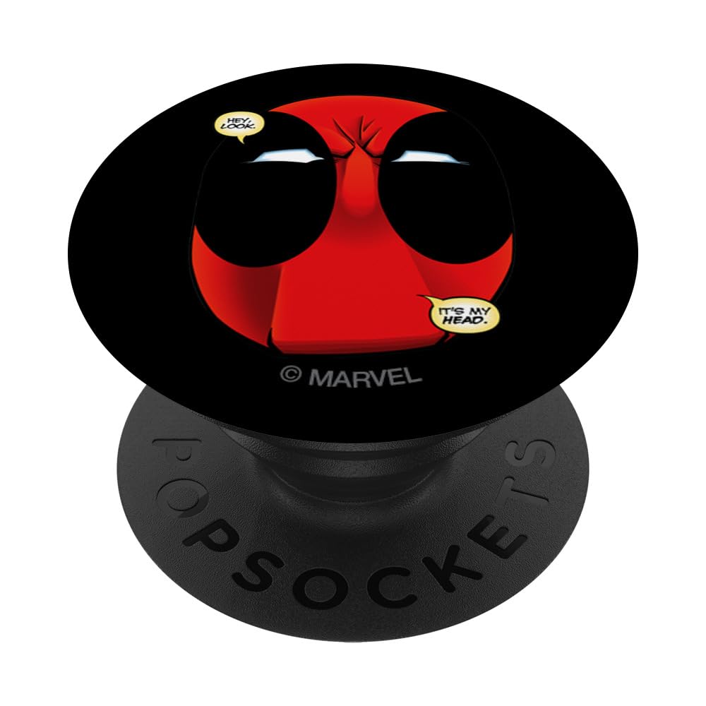 Marvel Deadpool Wade Wilson Hey Look It's My Head PopSockets Swappable PopGrip