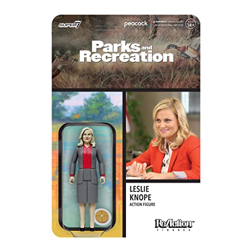 SUPER7 Parks and Recreation Leslie Knope 3.75 in Reaction Figure