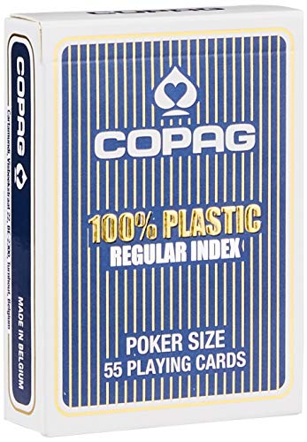 Copag 10.40.01.334 CARTAMUNDI Poker 2 PIP Regular FACE-Mixed Display RED/Blue, Multi