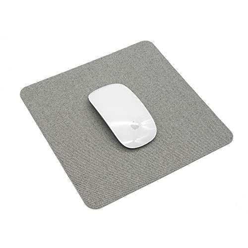 SenseAGE Slim Mouse Mat for Home/Office, Portable Mouse Pad for Computer & Laptop, Seamless Clothing, Precise Control, Non-Slip Base, Compatible with Laser and Optical Mouse, 22 x 22cm, Light Gray