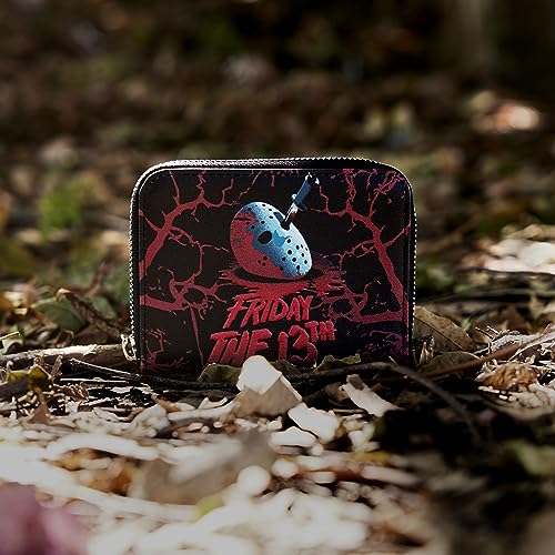 Loungefly Warner Brothers - Friday 13th - Jason - Wallet - Friday the 13th - Amazon Exclusive - Cute Collectable Purse - Gift Idea - Card Holder With Multiple Card Slots - Official Merchandise