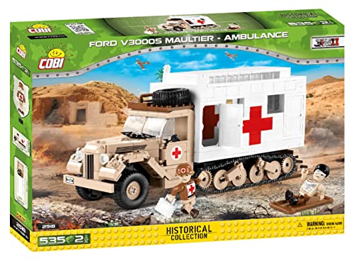 COBI 2518 Small Army - Ford V3000S Maultier Construction Toys, white,beige