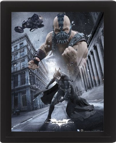 DC Comics The Dark Knight Rises Montage 10 X 8 cm Framed 3D Lenticular Poster