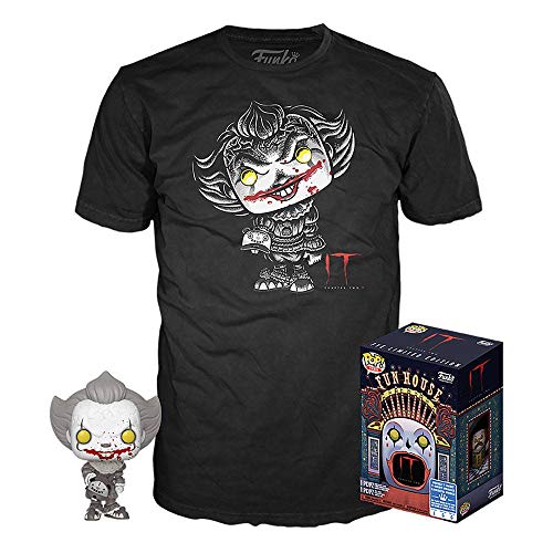 Funko Unisex Kid's POP Stephen Kings ES Pennywise Figure & T-Shirt Set (Size M), Multicoloured, X-Large