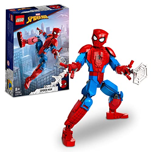 LEGO 76226 Marvel Spider-Man Figure, Fully Articulated Action Toy, Super Hero Movie Set with Web Elements, Collectible Model, Toys for Boys and Girls