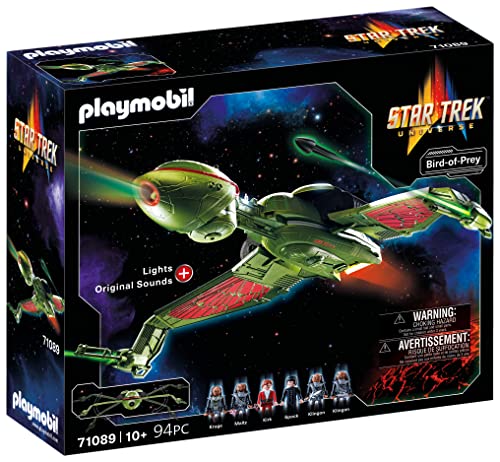 Playmobil 71089 Star Trek - Klingon Ship: Bird-of-Prey, spaceship with light effects, collectable toy, fun imaginative role play, playset suitable for children ages 10+