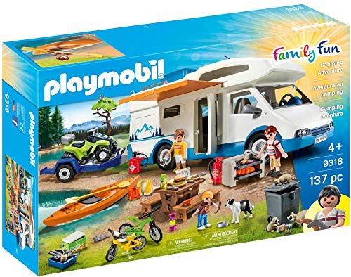 Playmobil 9318 Family Fun Camping Mega Set, outdoor camping toy, fun imaginative role play, playset suitable for children ages 4+