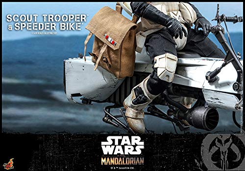 Hot Toys 1:6 Scout Trooper and Speeder Bike collectible set, White (HT906340)