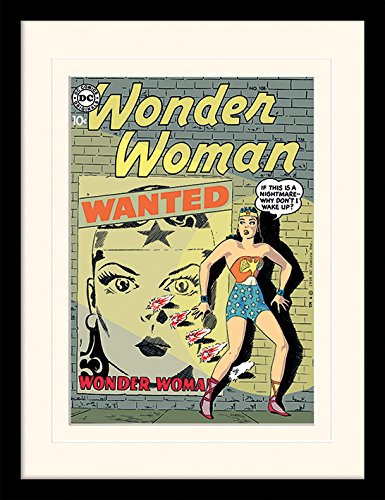 DC Comics Wonder Woman 30 X 40 cm "Wanted" Mounted And Framed Print