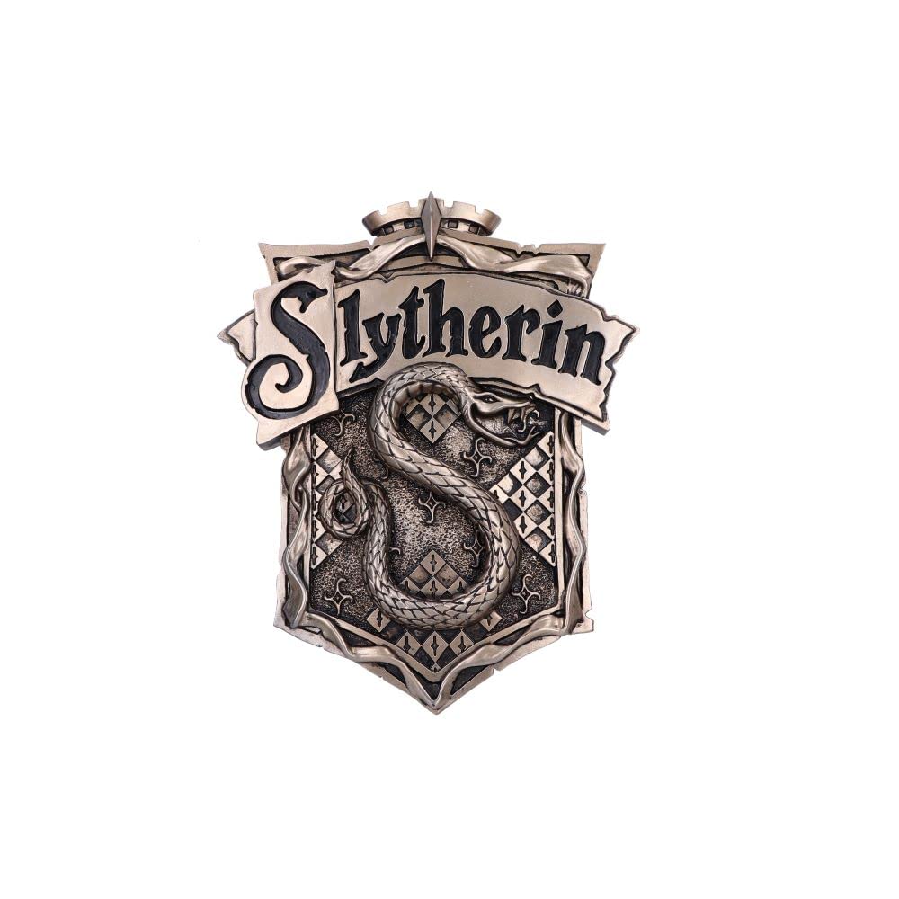 Nemesis Now Officially Licensed Harry Potter Slytherin Wall Plaque, Bronze, 19.8cm, Resin