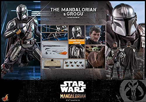 Hot Toys 1:6 Mandalorian and Grogu Set - The Mandalorian Gray