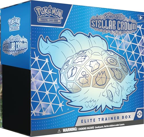 Pokémon TCG: Scarlet & Violet—Stellar Crown Elite Trainer Box (1 Full-Art Promo Card, 9 Boosters & Premium Accessories)