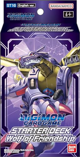 BANDAI | Digimon Card Game: Starter Deck - Wolf of Friendship (ST16) | Card Game | Ages 6+ | 2 Players | 30 Minutes Playing Time