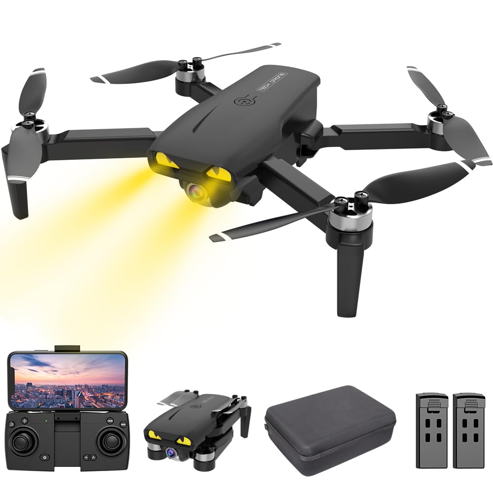 OBEST Lightweight Foldable Drone for Kids Adults with Camera, 720P HD FPV Foldable RC Quarcopter with Headless Mode, Tap Fly, 360 Degree Flips, Gesture Control, Gifts for Boys Girls-Black