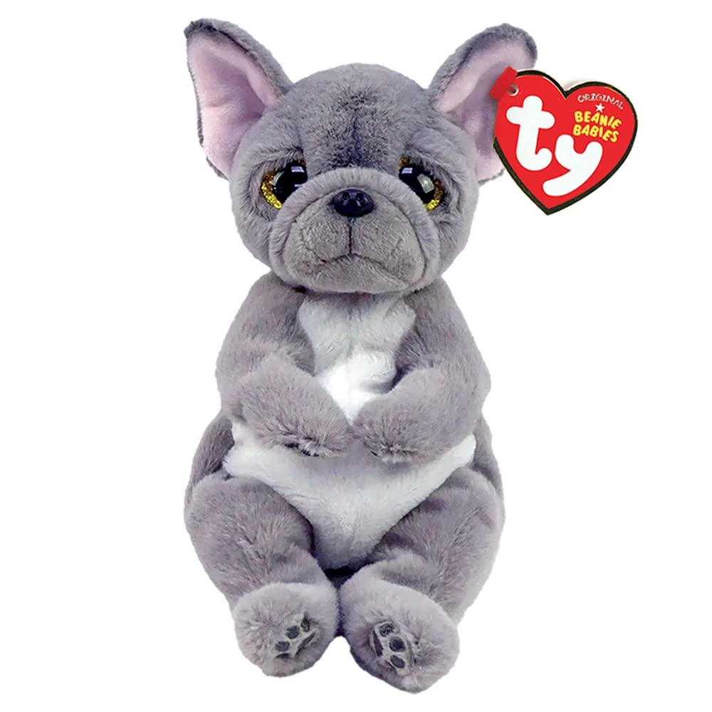 TY Toys Beanie Babies Bulldog Wilfred - 15 CM, Gray,2009128