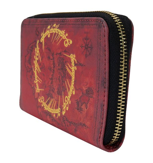 Loungefly Lord of The Rings The One Ring Zip Around Wallet Red