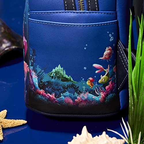 Loungefly Disney - Little Mermaid - Backpack - Disney Princesses - Amazon Exclusive - Premium Vegan Leather - Gift Idea - Official Merchandise - for Boys, Girls Men and Women - Movies Fans