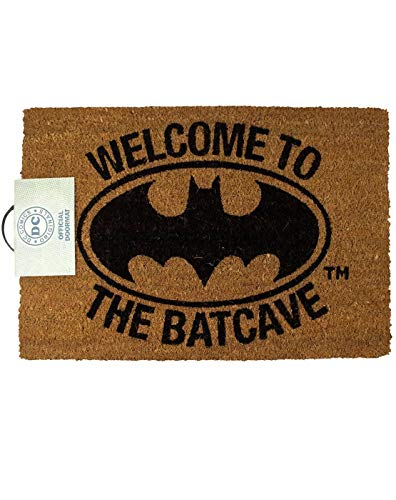 DC Comics Batman Door Mat | Welcome To The Batcave House Mat | Indoor & Outdoor Floormat Home Decor Gifts One Size