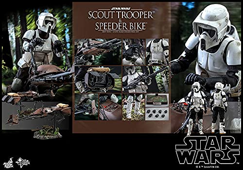 Hot Toys 1:6 Scout Trooper and Speeder Bike Set - Star Wars: Return of the Jedi, White