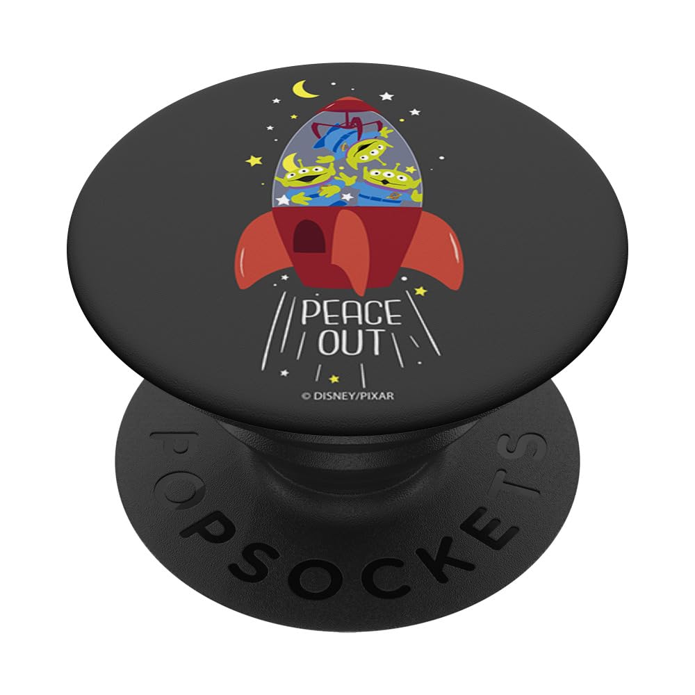 Disney Pixar Toy Story Aliens Rocket Ship Peace Out PopSockets Swappable PopGrip